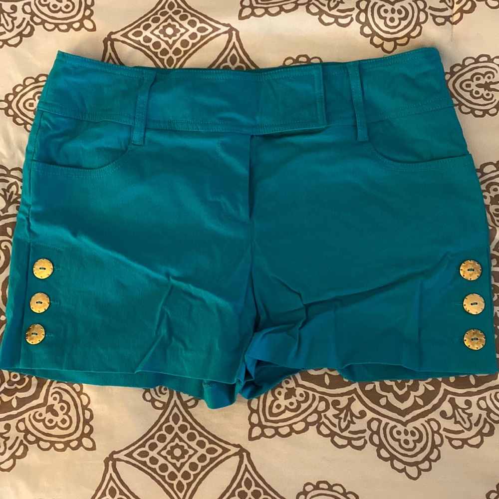 Turquoise Shorts-Bisou Bisou